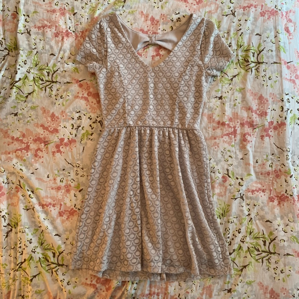 Lauren Conrad Tan Lace Dress